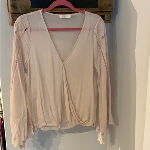 Crossed blush top